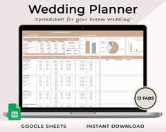 Wedding Planner Spreadsheet