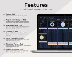 Dark Mode Ultimate Paycheck Budget Template