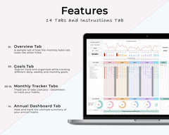 Ultimate Habit Tracker Spreadsheet Template