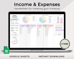 Income and Expense Tracker Spreadsheet