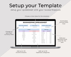 small business spreadsheet for income and expenses